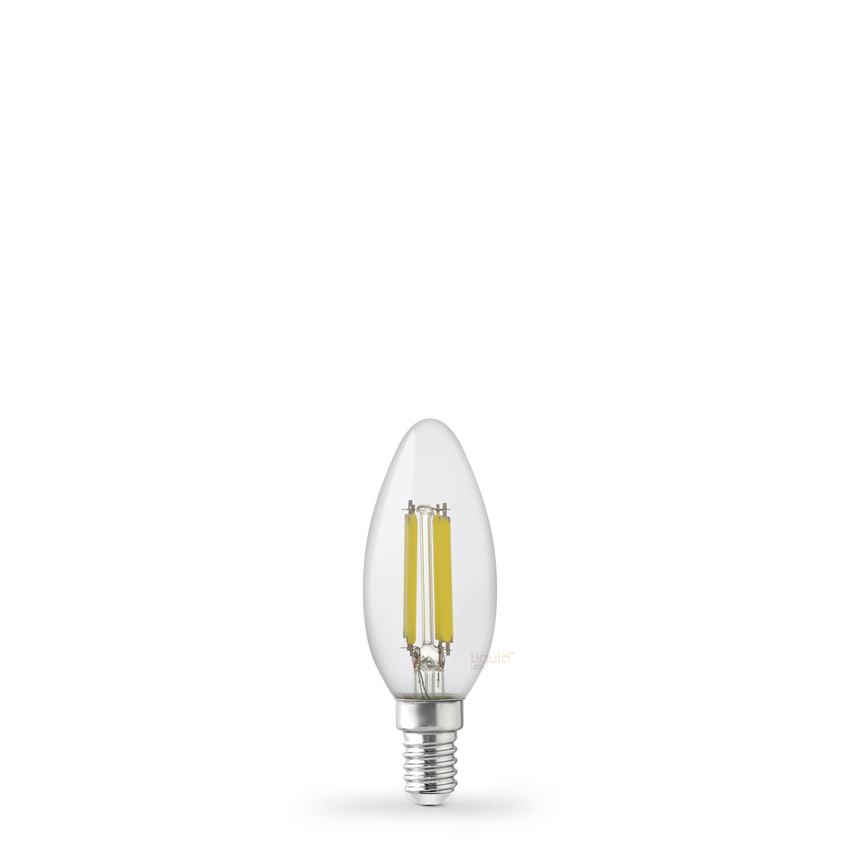 Lampadina LED a candela da 5,5 W E14 trasparente in bianco naturale