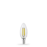 Lampadina LED a candela da 5,5 W E14 trasparente in bianco naturale