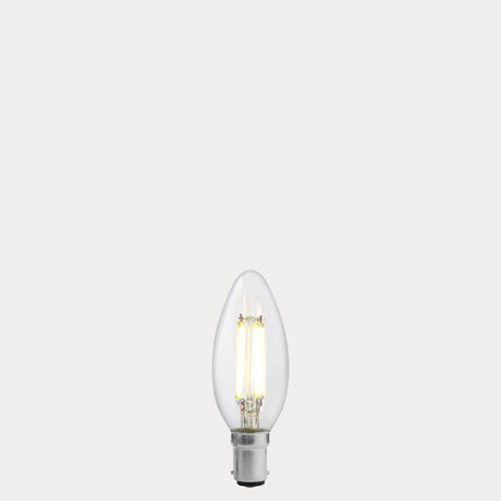 5.5W Candle LED Bulb B15 Clear in Natural White - LiquidLEDs® - Candle Bulbs