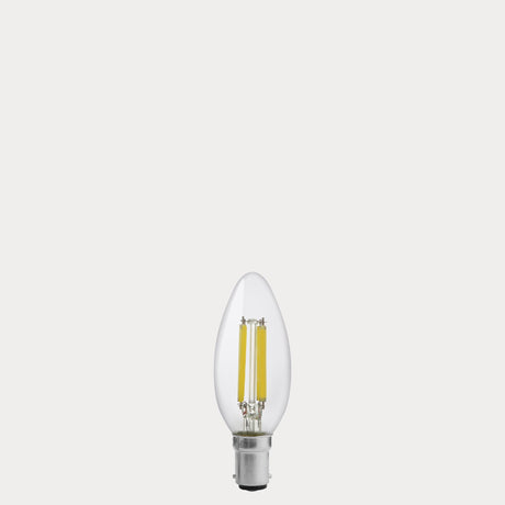 5.5W Candle LED Bulb B15 Clear in Natural White - LiquidLEDs® - Candle Bulbs