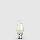 5.5W Candle LED Bulb B22 Clear in Warm White - LiquidLEDs® - Candle Bulbs