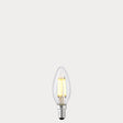 5.5W Candle LED Bulb E12 Clear in Warm White - LiquidLEDs® - Candle Bulbs