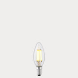 5.5W Candle LED Bulb E12 Clear in Warm White - LiquidLEDs® - Candle Bulbs