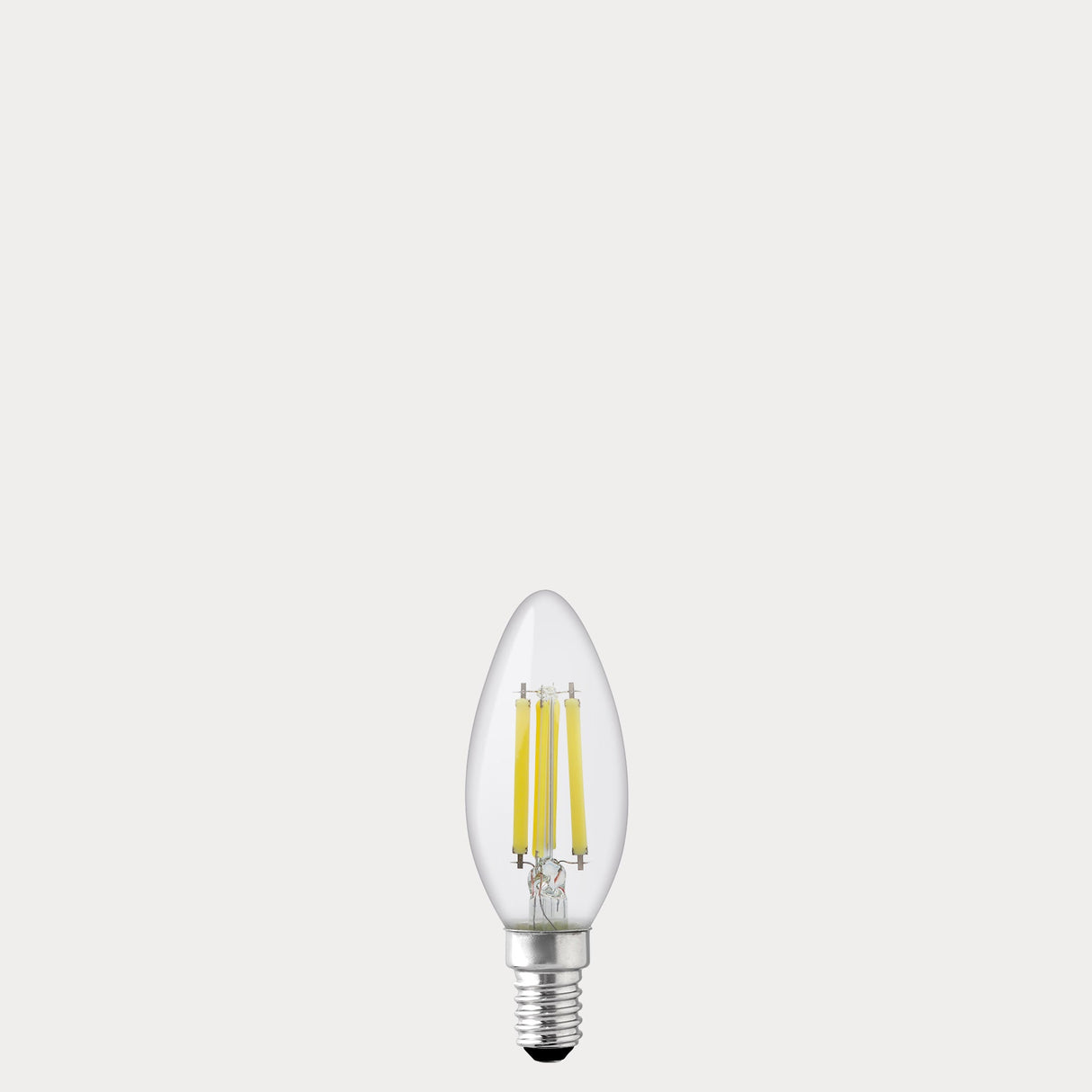 5.5W Candle LED Bulb E12 Clear in Warm White - LiquidLEDs® - Candle Bulbs