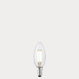 5.5W Candle LED Bulb E14 Clear in Natural White - LiquidLEDs® - Candle Bulbs