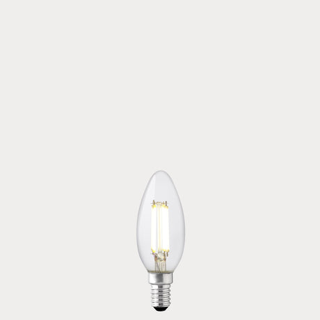 5.5W Candle LED Bulb E14 Clear in Natural White - LiquidLEDs® - Candle Bulbs