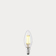 5.5W Candle LED Bulb E14 Clear in Warm White - LiquidLEDs® - Candle Bulbs