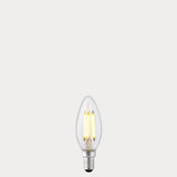 5.5W Candle LED Bulb E14 Clear in Warm White - LiquidLEDs® - Candle Bulbs