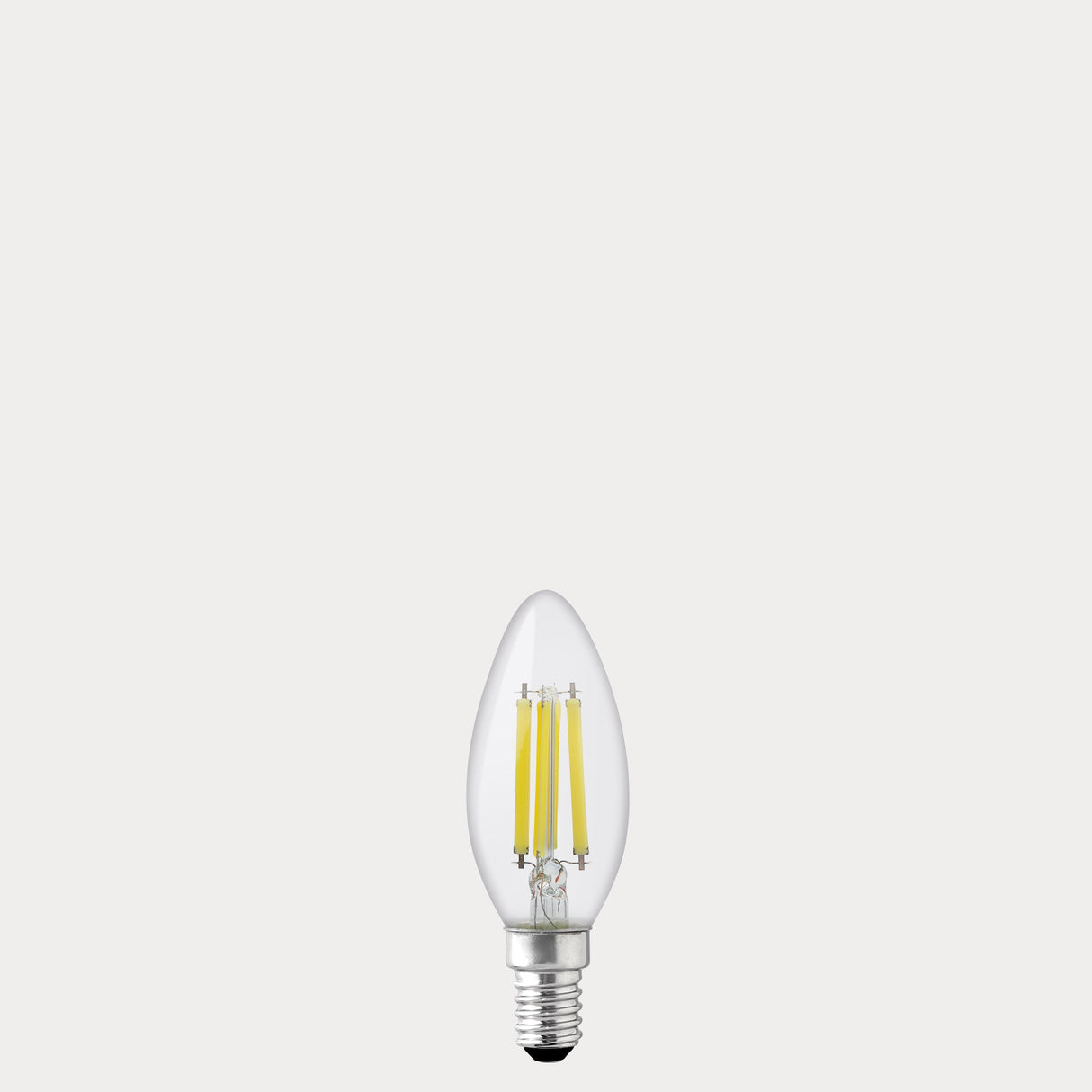 5.5W Candle LED Bulb E14 Clear in Warm White - LiquidLEDs® - Candle Bulbs