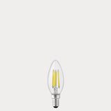 5.5W Candle LED Bulb E14 Clear in Warm White - LiquidLEDs® - Candle Bulbs