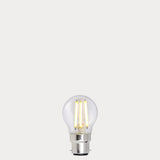 5.5W Fancy Round LED Bulb B22 Clear in Warm White - LiquidLEDs® - Fancy Round