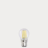 5.5W Fancy Round LED Bulb B22 Clear in Warm White - LiquidLEDs® - Fancy Round