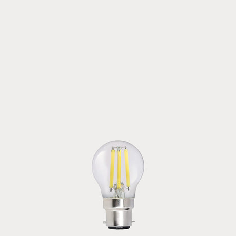 5.5W Fancy Round LED Bulb B22 Clear in Warm White - LiquidLEDs® - Fancy Round