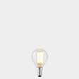 5.5W Fancy Round LED Bulb E14 Clear in Warm White - LiquidLEDs® - Fancy Round