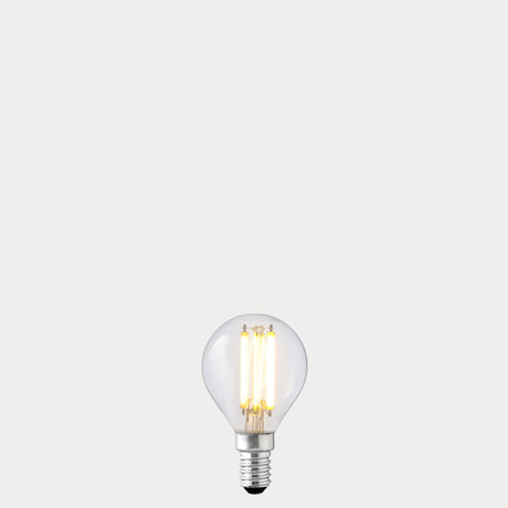 5.5W Fancy Round LED Bulb E14 Clear in Warm White - LiquidLEDs® - Fancy Round