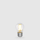 5.5W Fancy Round LED Bulb E27 Clear in Warm White - LiquidLEDs™ - Fancy Round