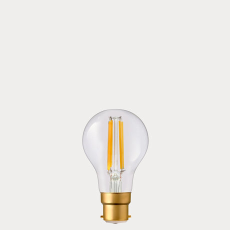 6.5W GLS LED Bulb B22 Clear in Extra Warm - LiquidLEDs® - Traditional Bulbs