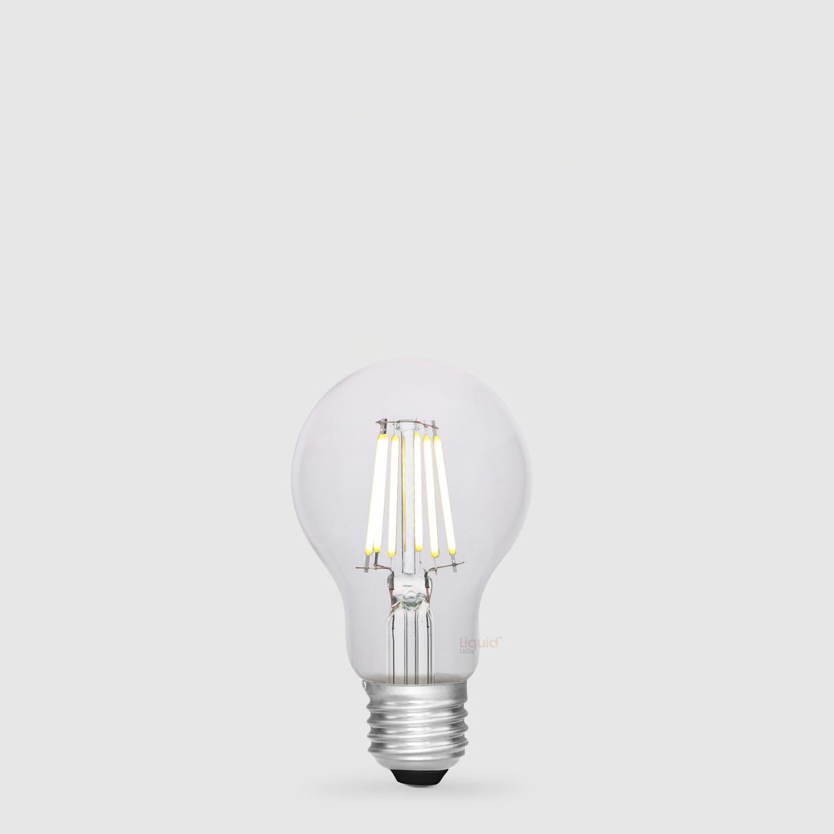 Ampoule LED GLS E27 8 W 12-24 V AC/DC transparente en blanc naturel.