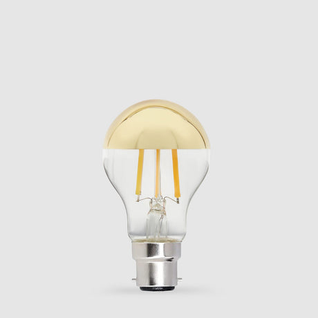 A60 gold top LED light bulb E27