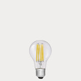 Dulora 11W GLS LED Bulb E27 Clear in Soft White unlit with visible filaments