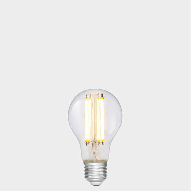 Dulora 11W GLS LED Bulb E27 Clear in Warm White filaments glowing warm white 2700K