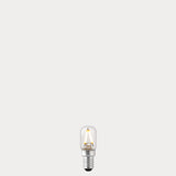 Dulora 2W Pilot LED Light Bulb E14 in Warm White filaments glowing