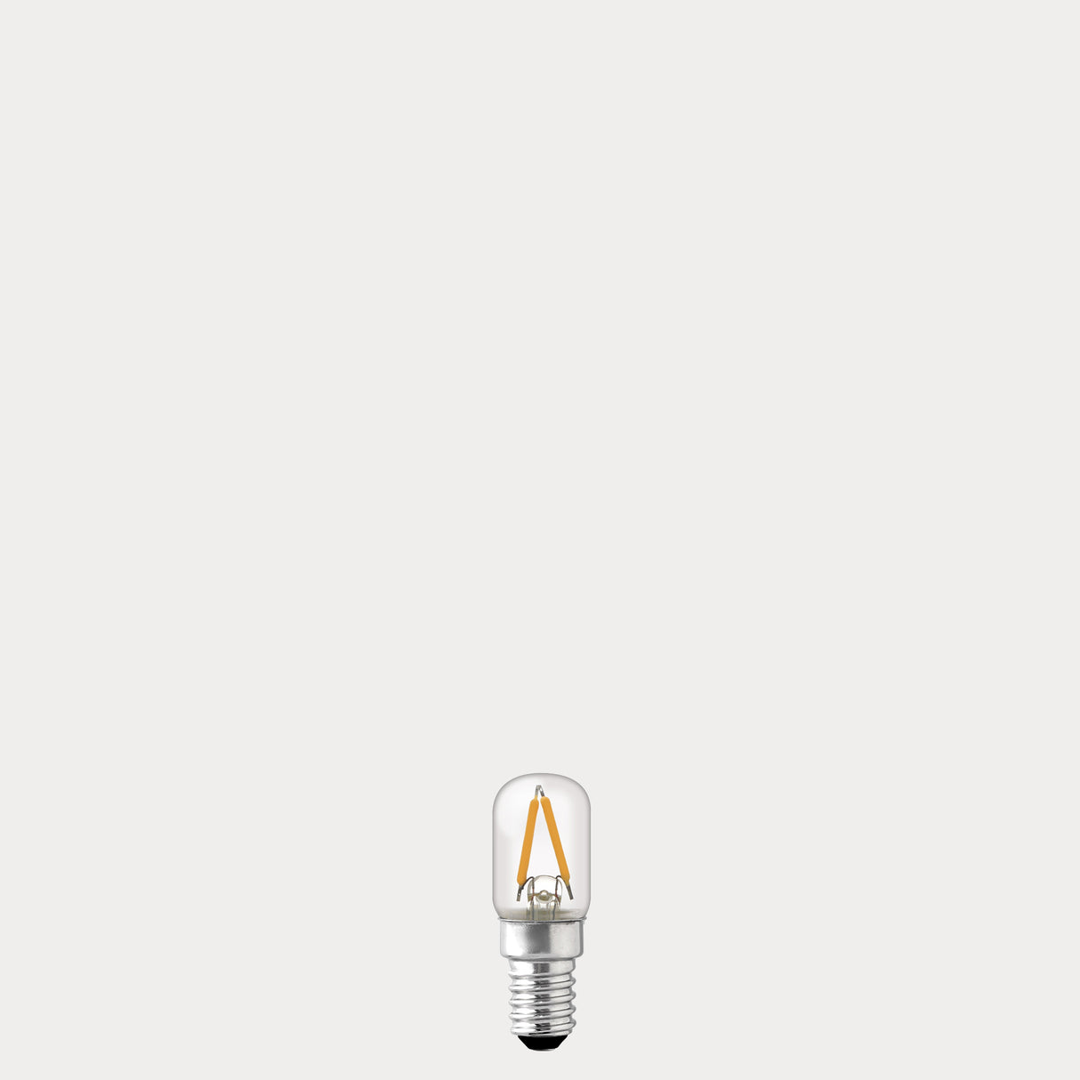 Dulora 2W Pilot LED Light Bulb E14 in Warm White unlit with visible filaments