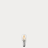 Dulora 2W Pilot LED Light Bulb E14 in Warm White unlit with visible filaments