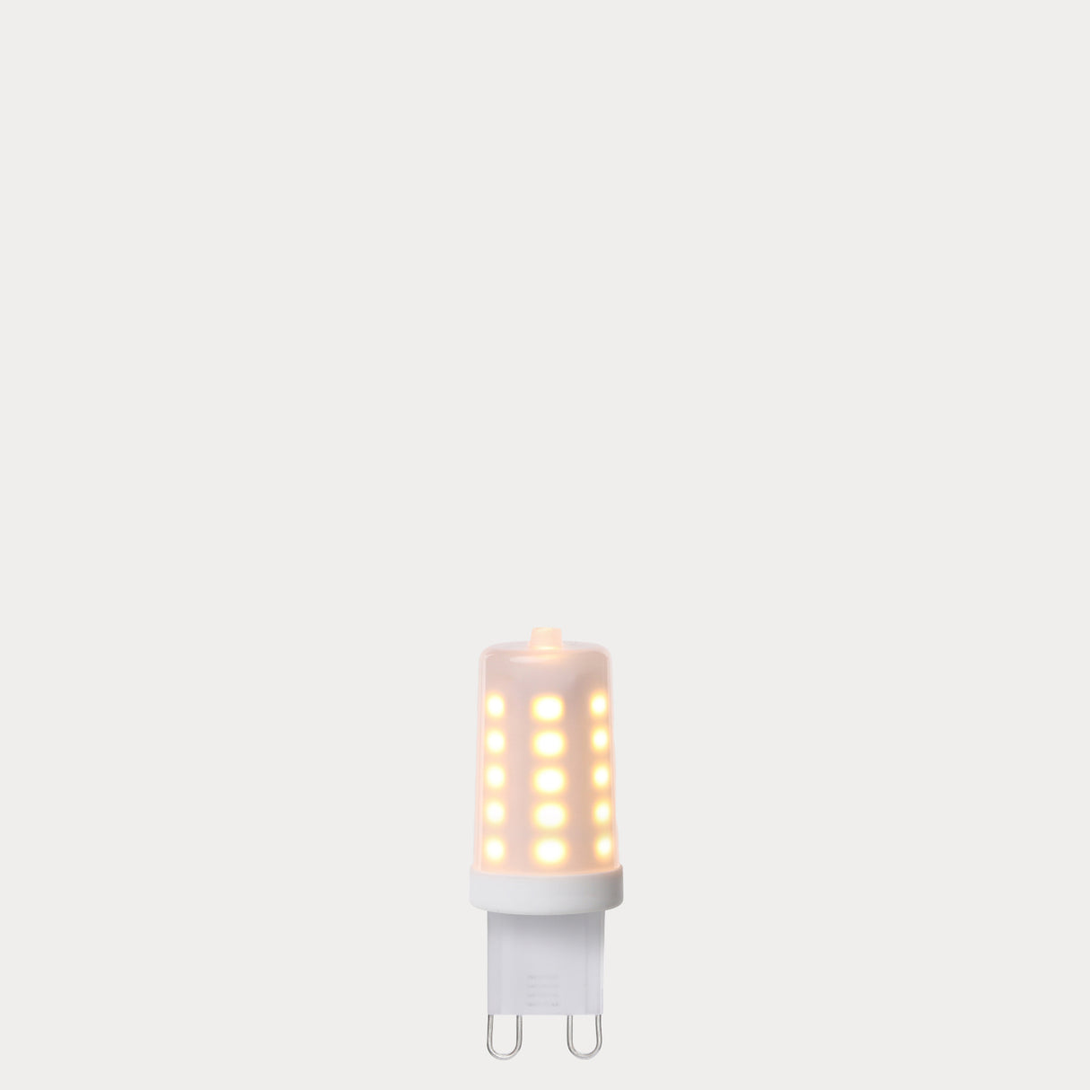 Dulora 3W G9 Frost LED Bulb In Soft White 3000K Glowing