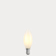 Dulora 4W Candle LED Bulb B15 Frost in Warm White illuminated warm white 2700K diffused glow
