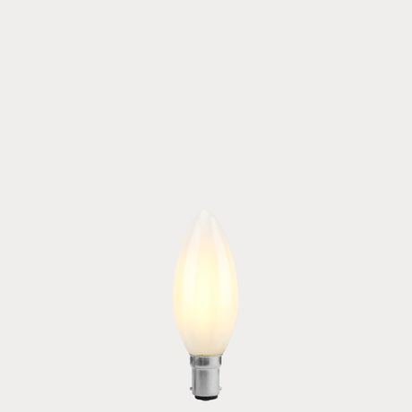 Dulora 4W Candle LED Bulb B15 Frost in Warm White illuminated warm white 2700K diffused glow