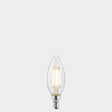 Dulora 4W Candle LED Bulb E12 Clear in Cool White filaments glowing cool white 4000K