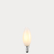 Dulora 4W Candle LED Bulb E14 Frost in Warm White illuminated warm white 2700K diffused glow
