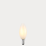 Dulora 4W Candle LED Bulb E14 Frost in Warm White illuminated warm white 2700K diffused glow