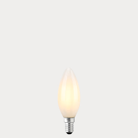 Dulora 4W Candle LED Bulb E14 Frost in Warm White illuminated warm white 2700K diffused glow