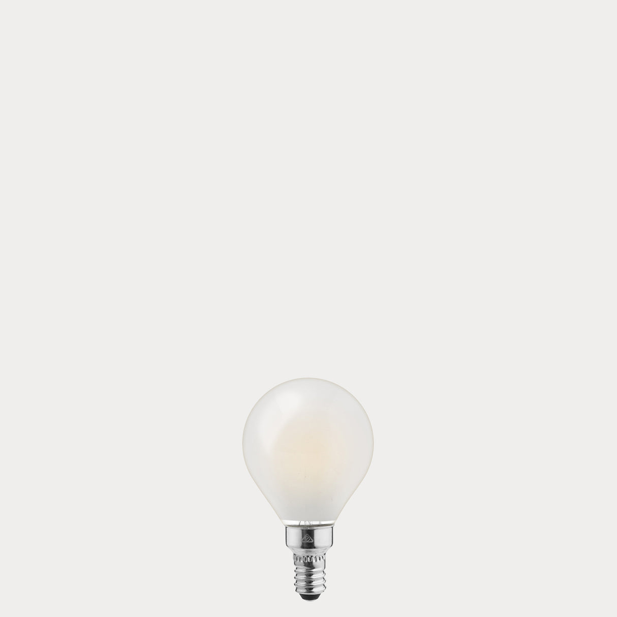 Dulora 4W Fancy Round LED Bulb E12 Frost in Warm White with compact round frosted glass globe