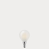 Dulora 4W Fancy Round LED Bulb E12 Frost in Warm White with compact round frosted glass globe