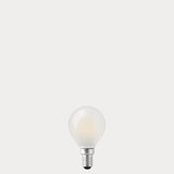 Dulora 4W Fancy Round LED Bulb E14 Frost in Soft White unlit showing matte diffused glass