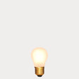 Dulora 4W Fancy Round LED Bulb E27 Frost in Extra Warm White illuminated extra warm white 2200K gold base
