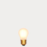 Dulora 4W Fancy Round LED Bulb E27 Frost in Extra Warm White illuminated extra warm white 2200K gold base