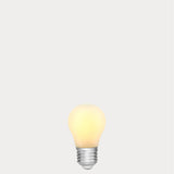 Dulora 4W Fancy Round LED Bulb E27 Porcelain in Warm White illuminated warm white 2700K diffused glow