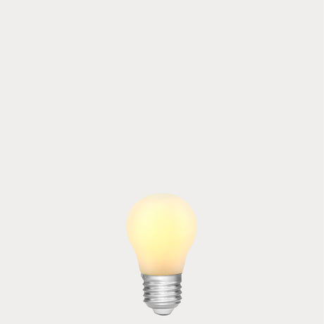 Dulora 4W Fancy Round LED Bulb E27 Porcelain in Warm White illuminated warm white 2700K diffused glow