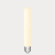Dulora 4W Medium Tube LED Bulb E27 Matte Finish in Warm White glowing evenly through the matte tube