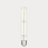 Dulora 4W Tubular Long LED Bulb E27 Clear in Warm White filaments glowing warm white 2700K