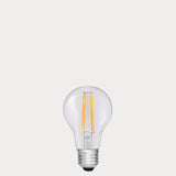 Dulora 6.5W GLS LED Bulb E27 Clear in Warm White unlit with visible filaments