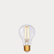 Dulora 6.5W GLS LED Bulb E27 in Extra Warm White filaments glowing extra warm white gold base