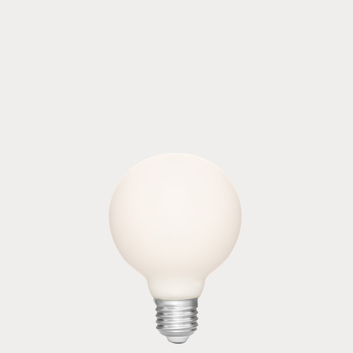 Dulora 7.2W G80 LED Globe E27 Matte Finish in Warm White unlit showing smooth opal glass