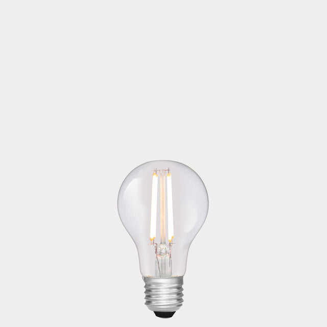 Dulora 7.2W GLS LED Bulb E27 Clear in Warm White filaments glowing