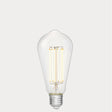 Dulora 7.2W ST64 LED Bulb E27 Clear in Warm White filaments glowing warm white 2700K