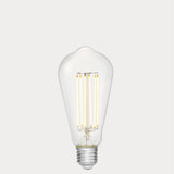 Dulora 7.2W ST64 LED Bulb E27 Clear in Warm White filaments glowing warm white 2700K
